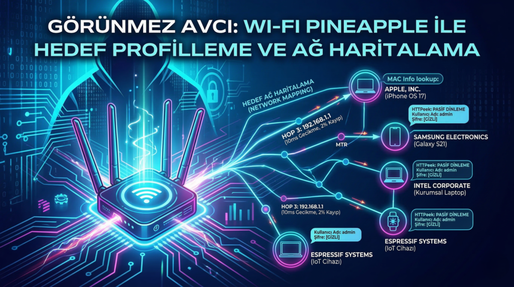 Görünmez Avcı: Wi-Fi Pineapple ile Hedef Profilleme ve Ağ Haritalama