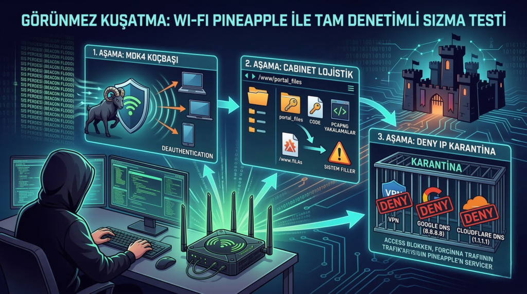 Görünmez Kuşatma: Wi-Fi Pineapple ile Tam Denetimli Sızma Testi